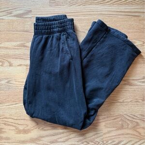 Aerie Wide Leg Black Sweatpants